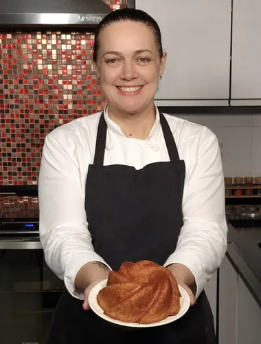 Andressa Sulzbach, retrato em sua cozinha